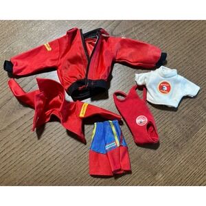 Mattel Barbie‎ Doll Baywatch Lifeguard T shirt Shorts Jacket Clothes Beach